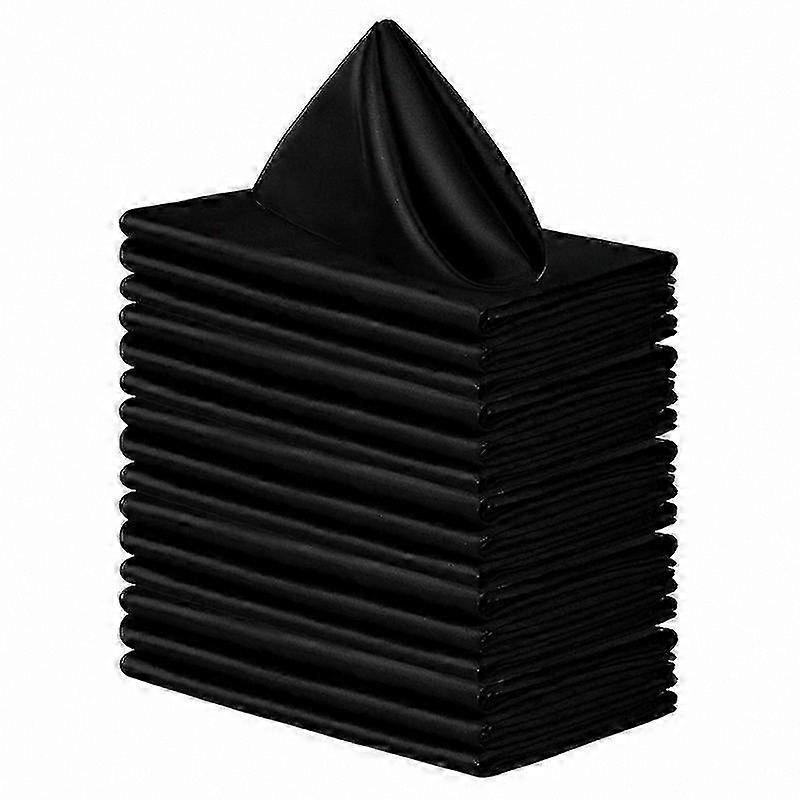 12 عبوة مناديل من قماش الساتان المربع للاستخدام في الفنادق والمطاعم