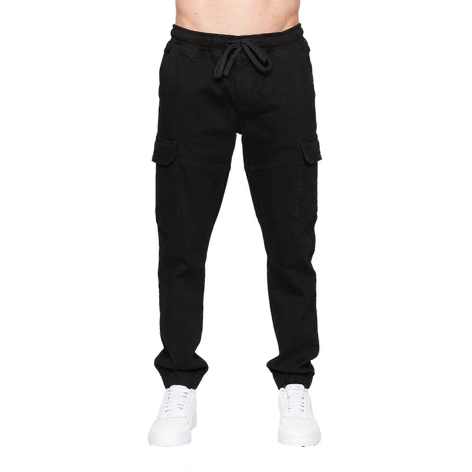 Crosshatch Malimore Cargo Jeans Black