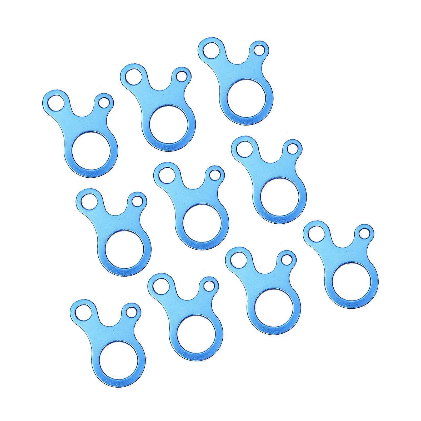 10 Pcs Camping Cord Tensioners 3 Hole Adjusters for Guyline Rope, Heavy-Duty Quick Fast Knot Regulators