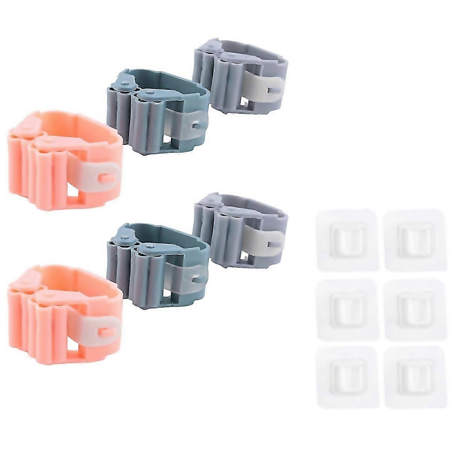For 6pcs Heavy Duty Kitchen Hooks Broom Tool Mop Holder Wall Mounted