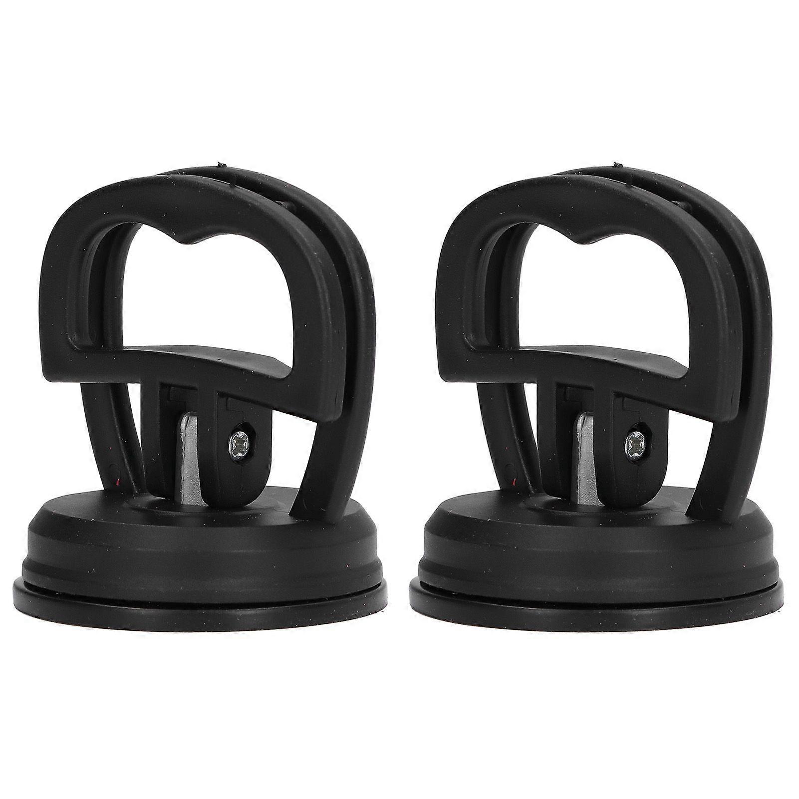 2pcs Suction Cup Puller Big Pull One Hand Buckle Suction Cup Lifter for Ceramic Tile Car Shell Phone Disassembly ToolBlack