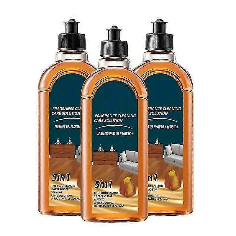 3-Pack Dual-Action Floor Cleaner for Stain and Odour Removal, Protects UK Home Floors