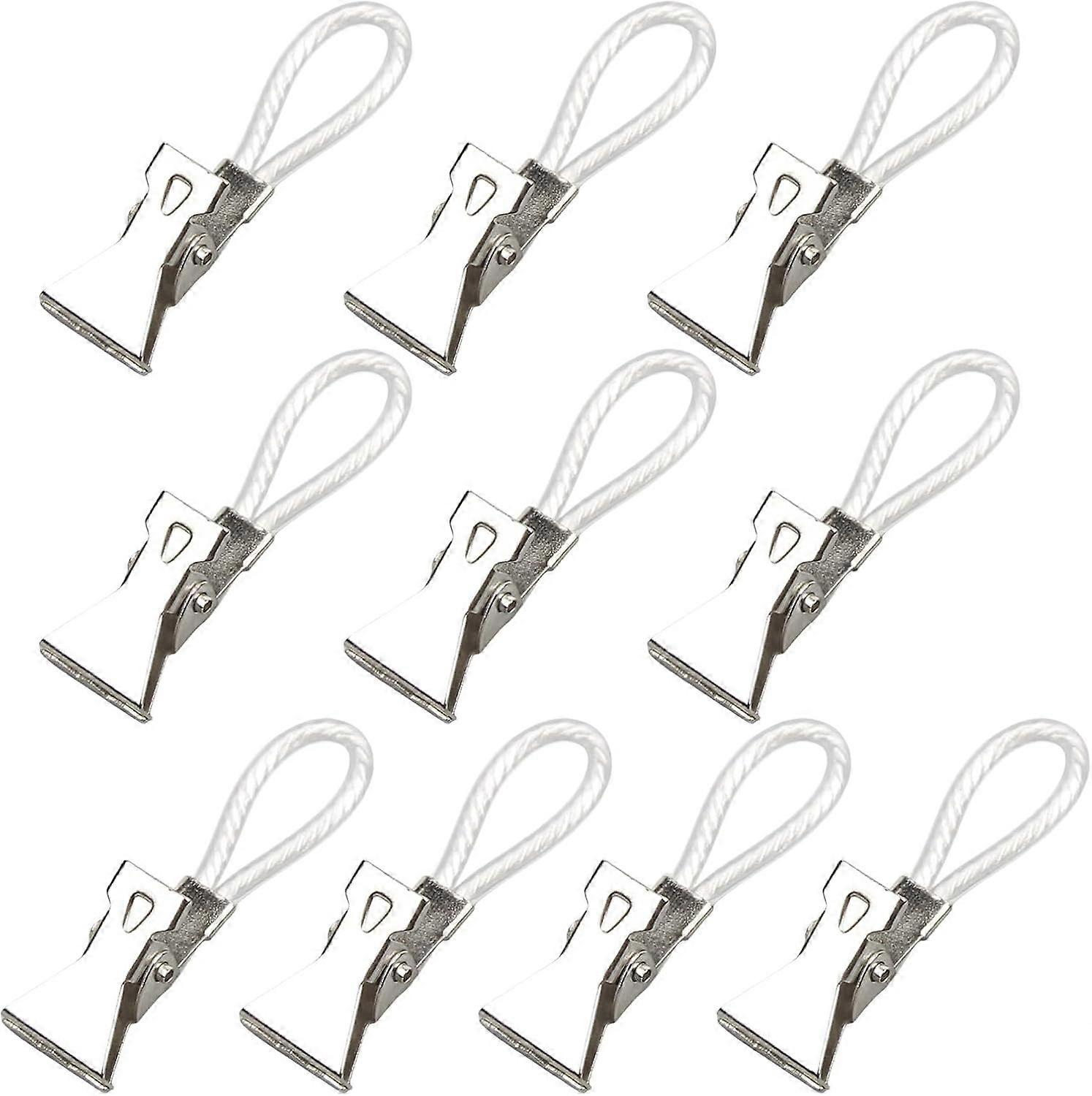 10 Pack Heavy Duty Metal Towel Clips with Portable Hanging Ring