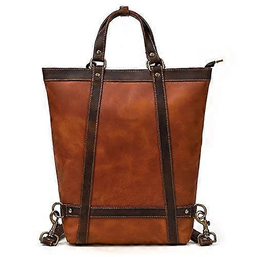 Handmade DualPurpose Backpack Men's Handbag Vertical Multifunctional Briefcase Travel Leisure Bag 26X9X38 CM Color A