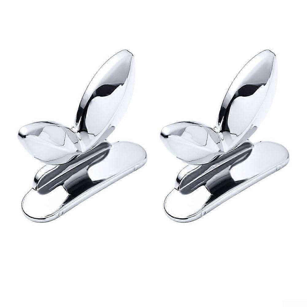 Toilets Lifter Handles 2Pack  Compact  Practical, Silver Finish For Hygienic Bathroom Use