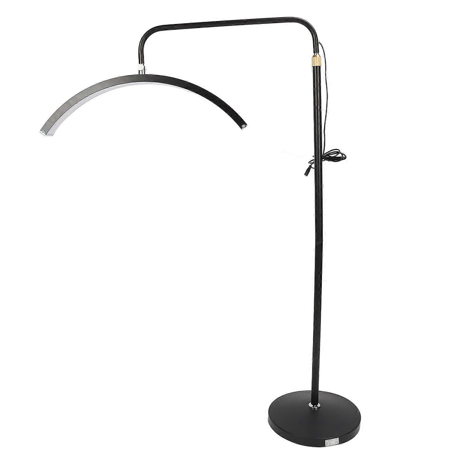 19in Black Half Moon LED Floor Lamp 50W Adjustable Brightness