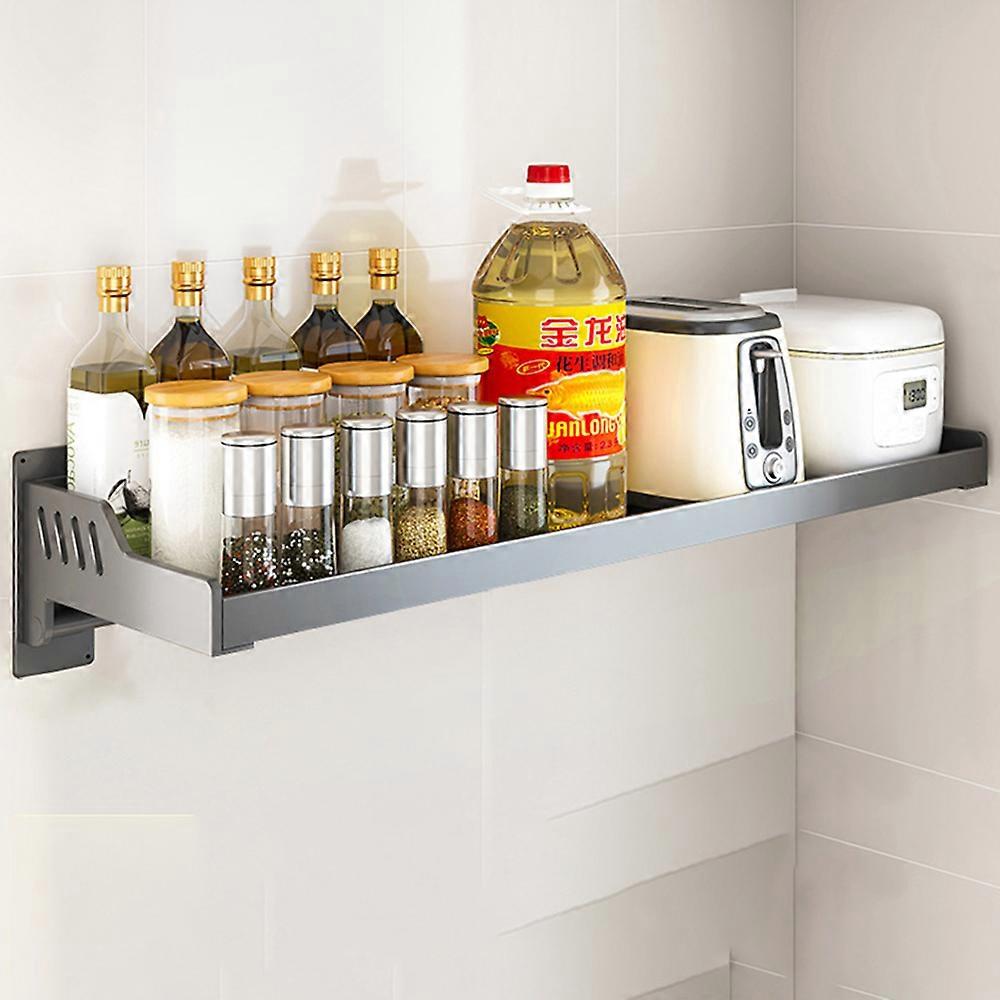 TKdaddy Spice Storage Holder 25x80cm Wall Mounted No Drill Kitchen Organizer Display Rack