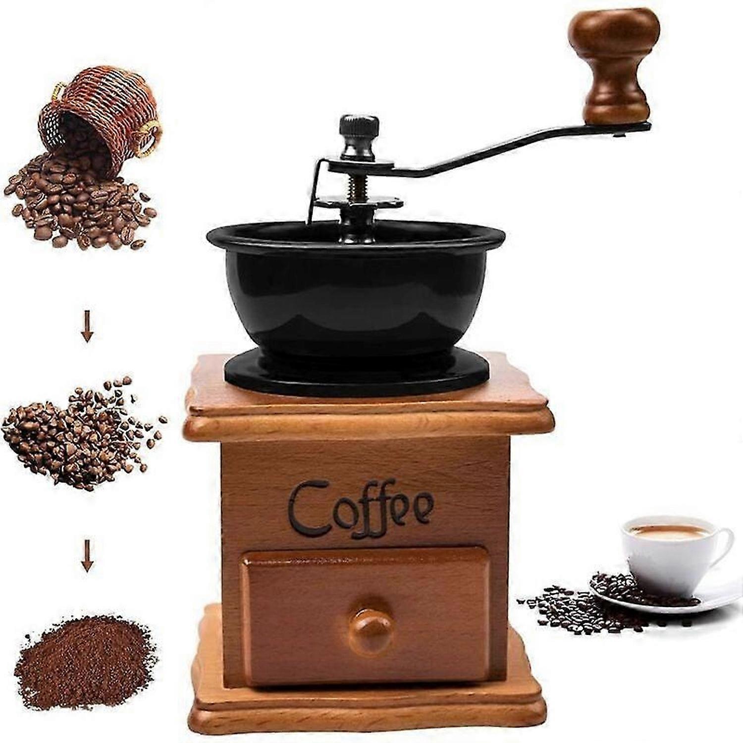 Manual coffee grinder, vintage, with adjustable gear setting
