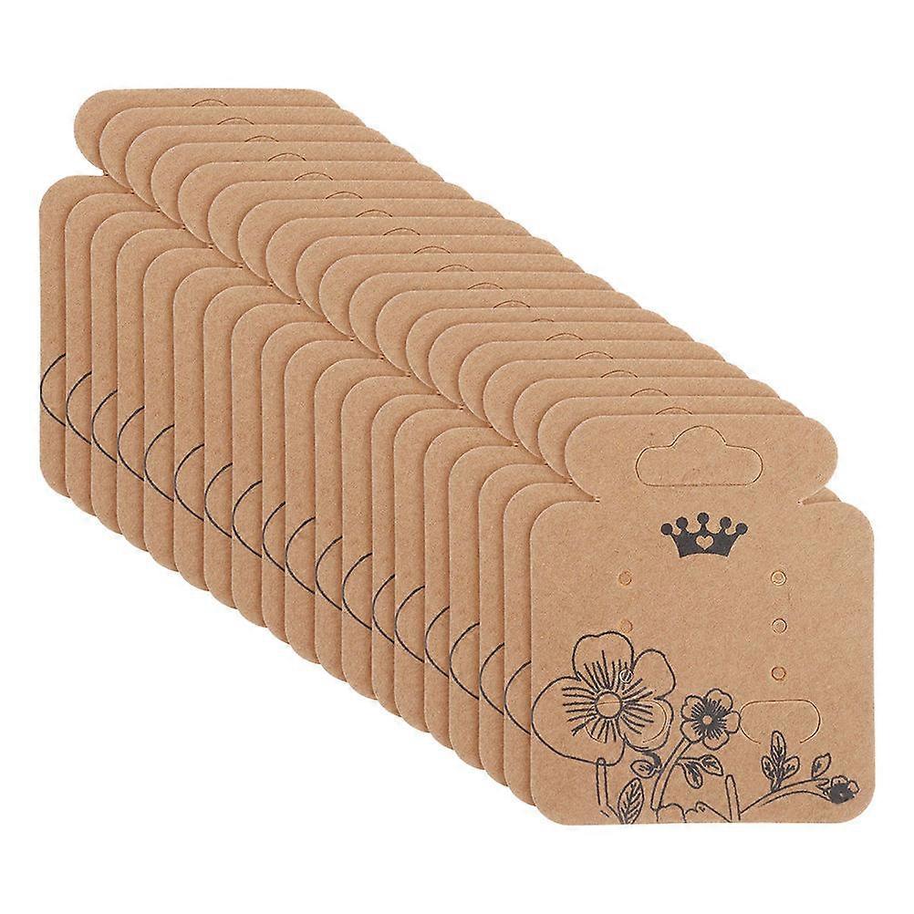 200 Sheets Earring Display Cards for Home Use and Store Display Brown Paper Function 200sheets