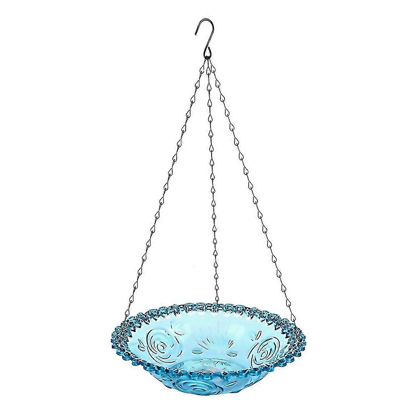 For Bird Flower Shaped Hanging Bird Feeder Birdbath