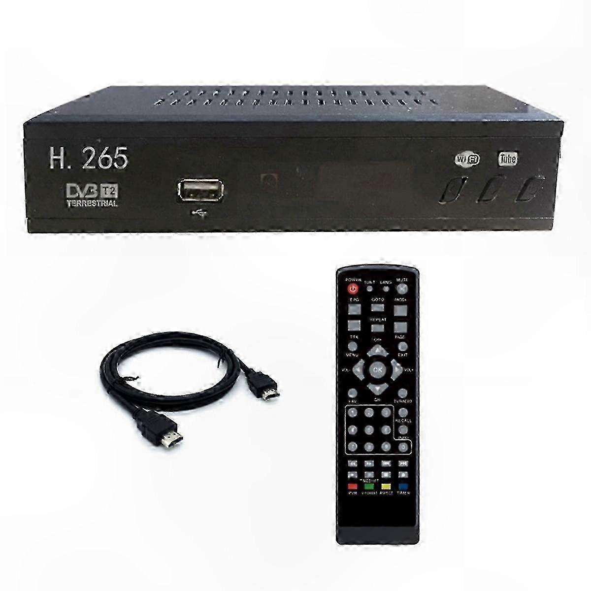 HD Digital TV Tuner USB Set Top Box DVB-T2 HEVC 1080P Decoder Terrestrial Receiver Adapter