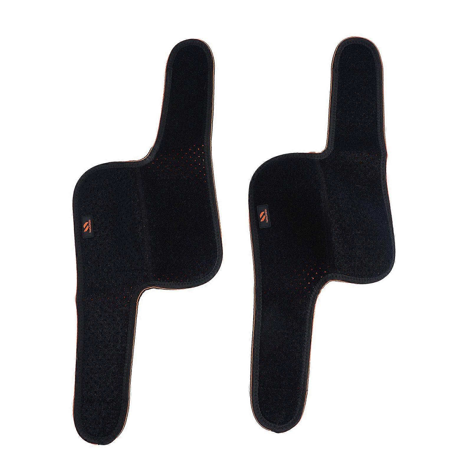 1 Pair Elbow Pad Size Adjustable Good Fixation Delicate Sewing Comfortable Elbow Protector for Tennis Basketball Black Orange