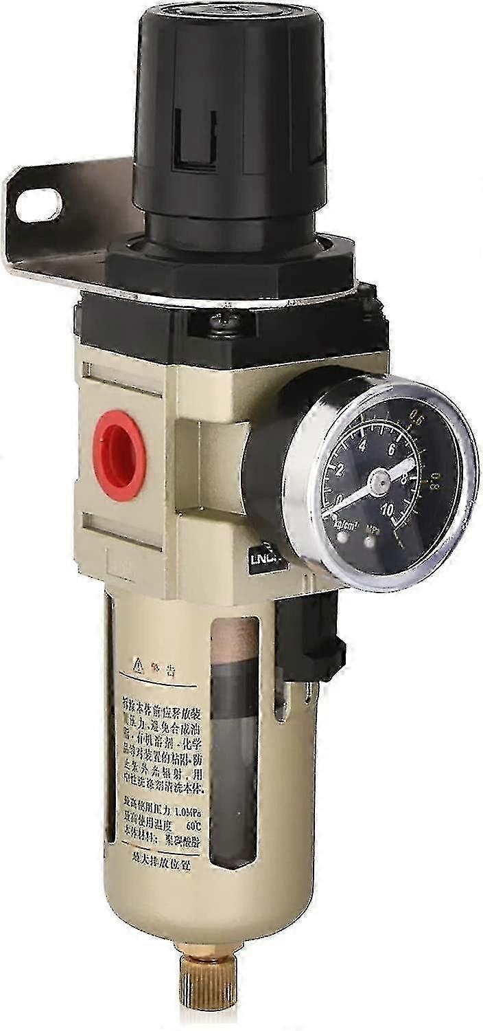 Water Separator Expansion Valve Compressed Air Regulator For Air Compressor, With Metal Screen, 3/8 Inch Filter