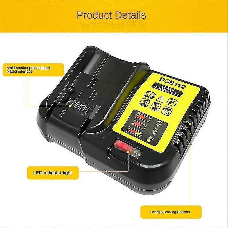 DCB112 Lithium Battery Charger for Dewalt 10.8V 12V 14.4V 18V EU Plug 2025
