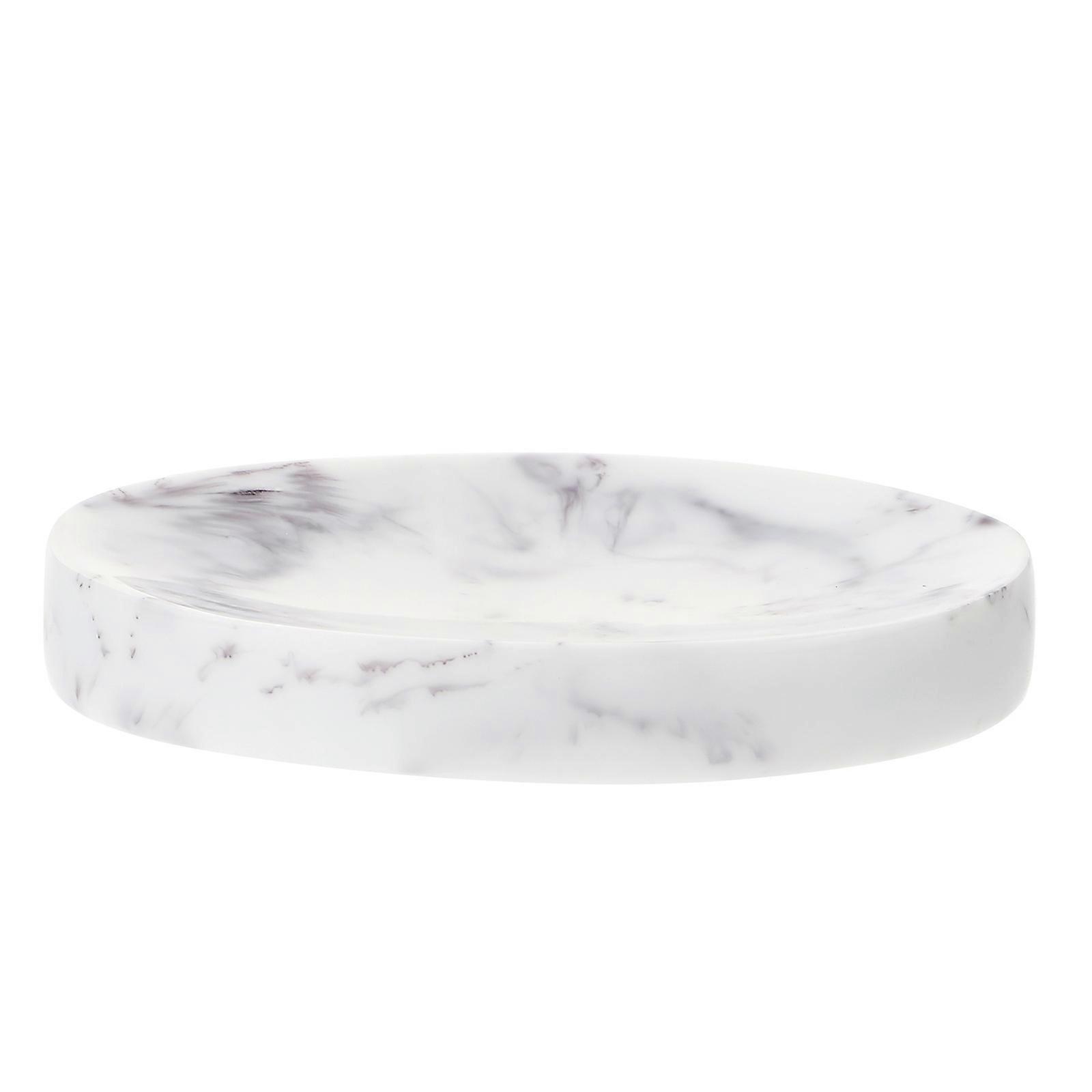 Resin Soap Tray Bathroom Soap Holder for Storage Use 2Pcs White Set