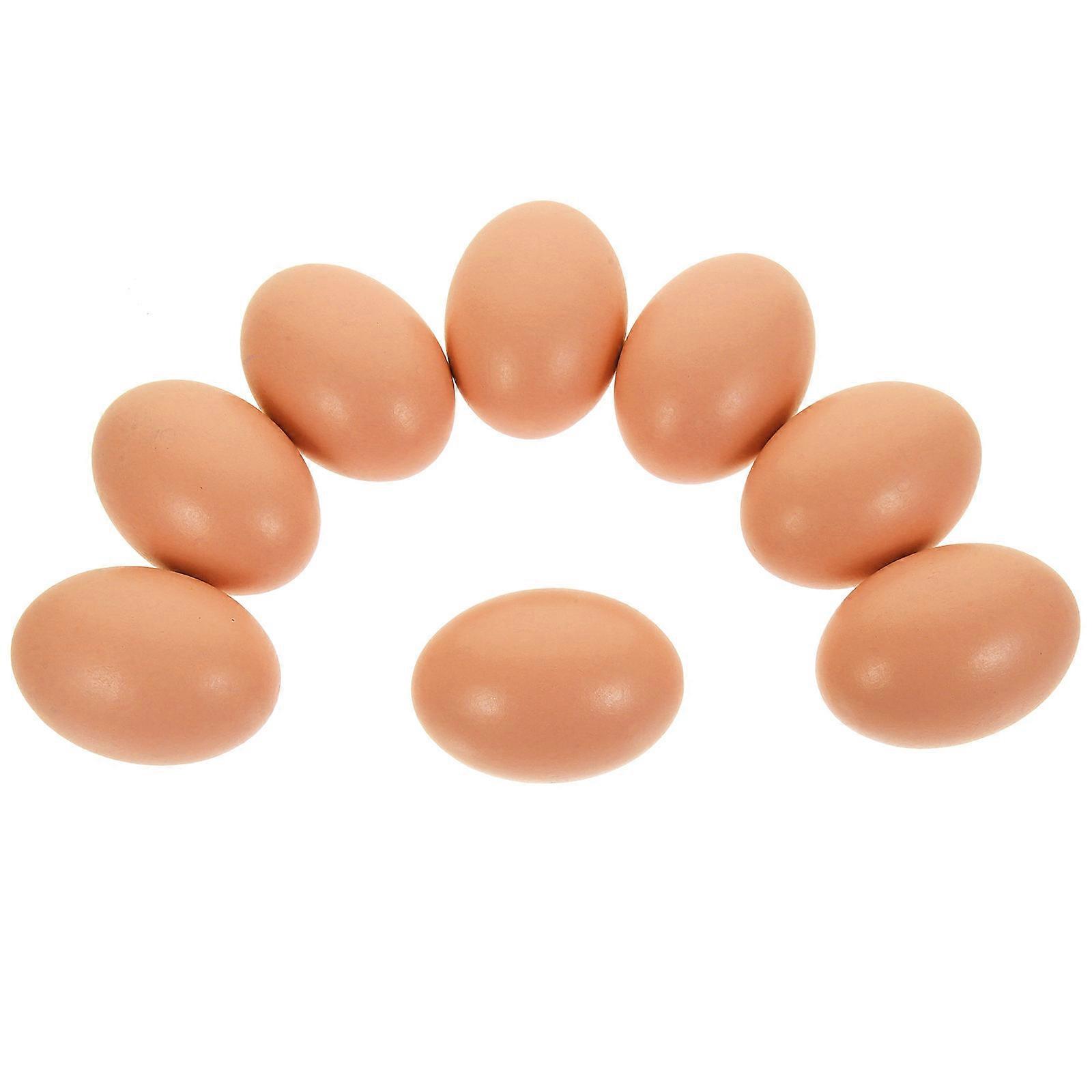 Fake Eggs Wooden Craft Eggs for Decoration with 32Pcs