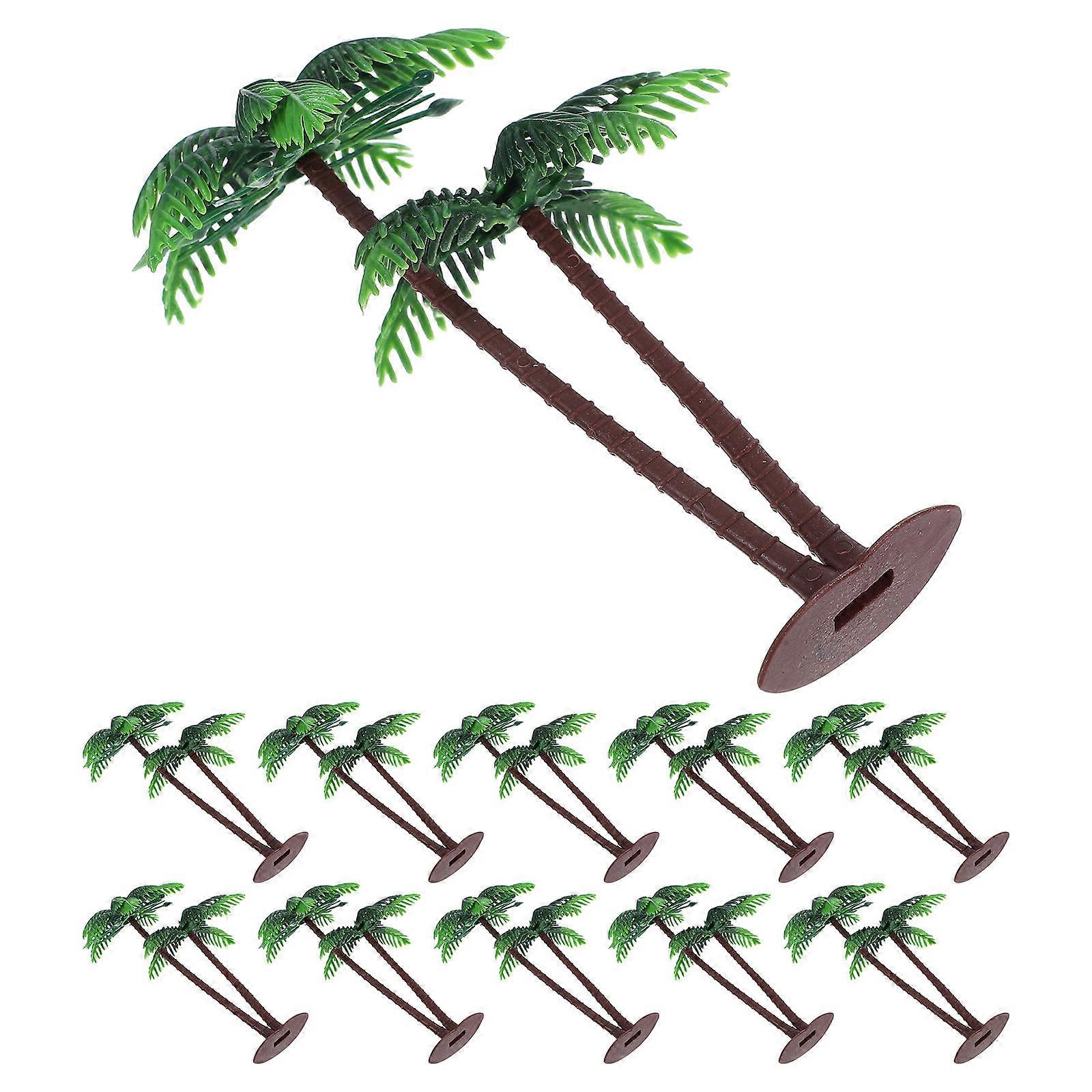 Plastic Palm Tree Models for Garden and Cake Decoration 45Pcs