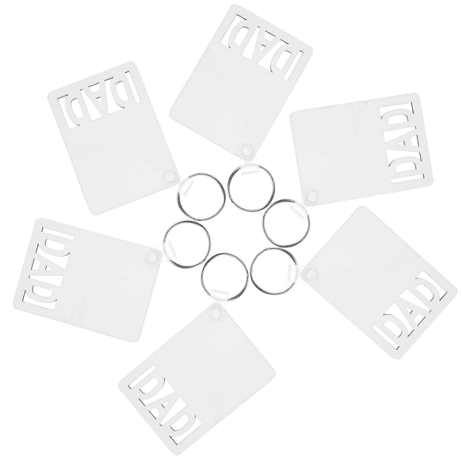 DIY Heat Transfer Sublimation Keyring 18Pcs Blank Keychain For Men Decor Father's Birthday 7x5cm