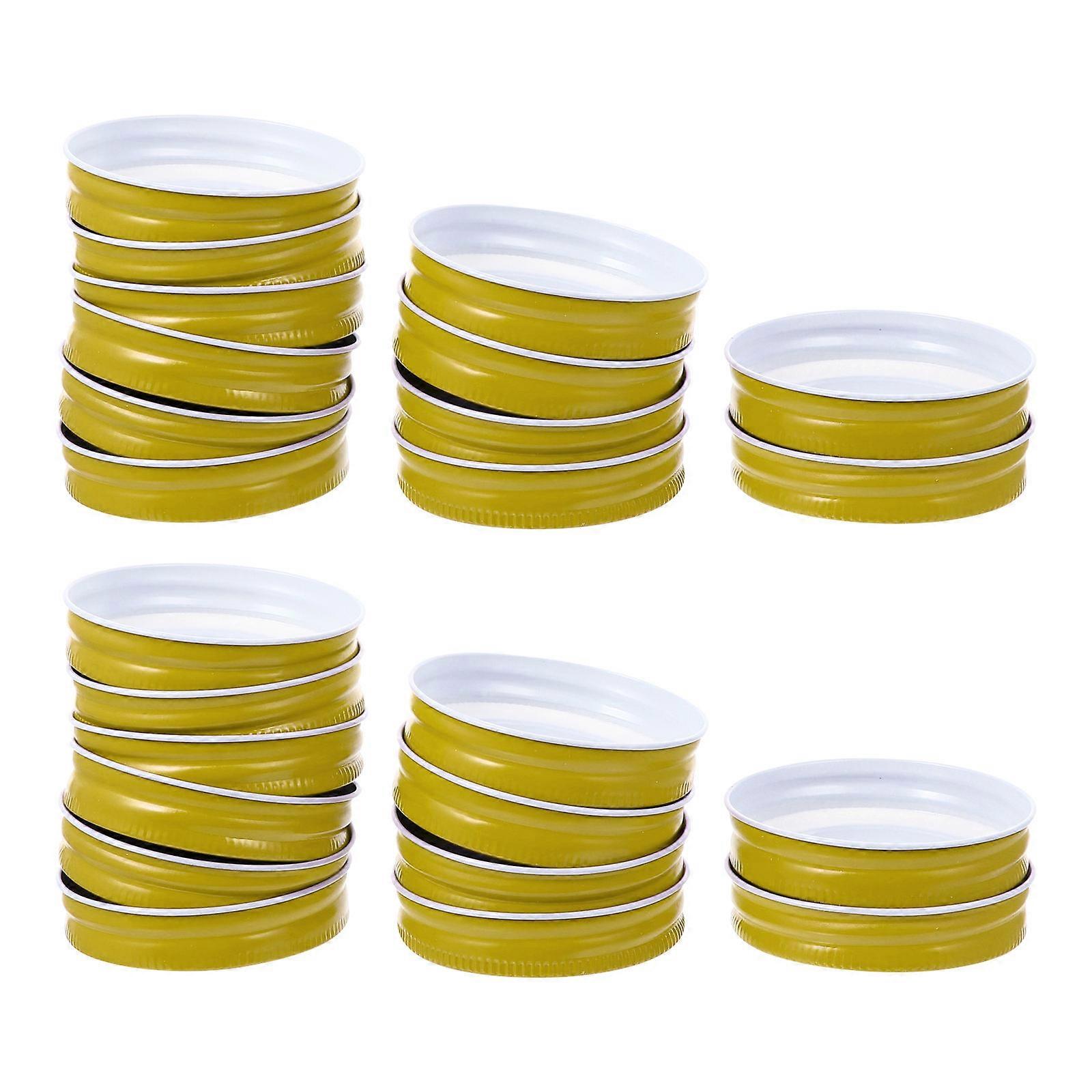 Tinplate Caps Jar Lids Leakproof Sealing for Bottles 36Pcs