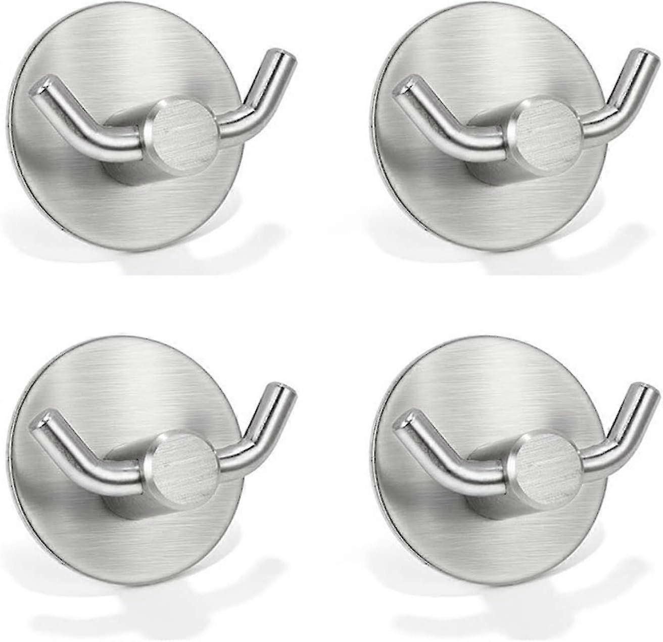6 αυτοκόλλητοι γάντζοι τοίχων ανοξείδωτου για το ράφι πετσετών κουζινών λουτρών καμία διάτρηση
