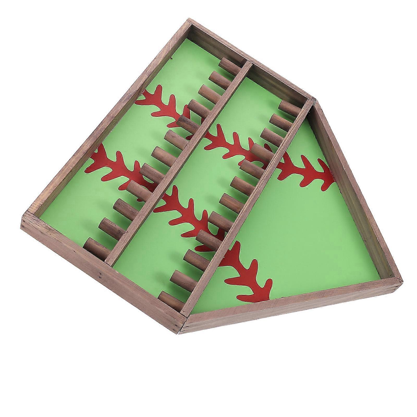 Ball Ring Box Championship Ring Display Case for Baseball Rings Multi Wood Wall Mount Display Stand 1Set