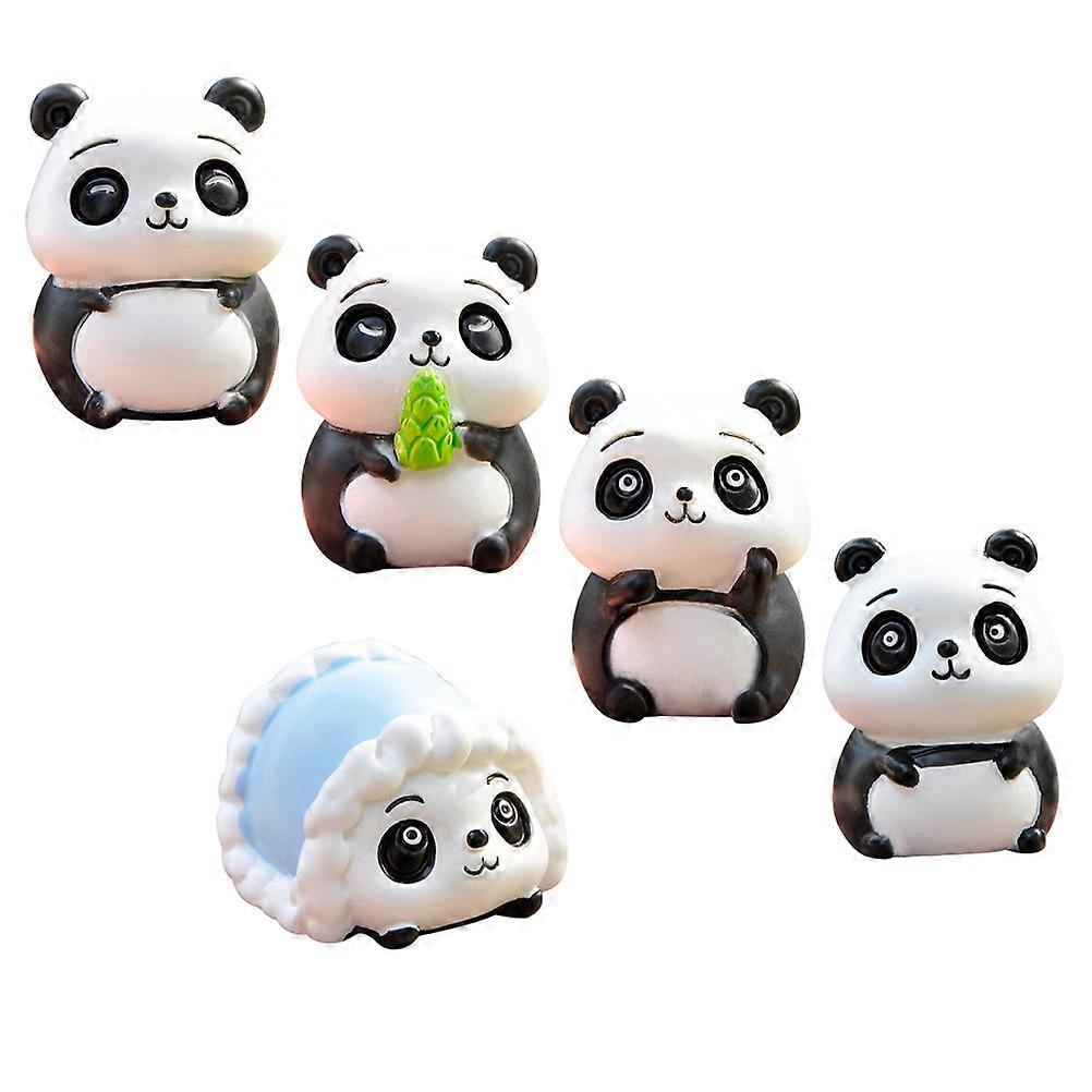 Mini Panda Models Decorative Panda Statues for Decor 25Pcs Pack