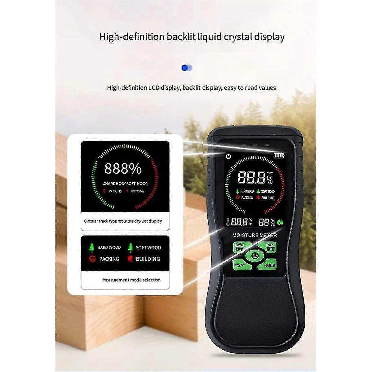Non-Destructive Wood Moisture Meter Floor Wall Moisture Detector