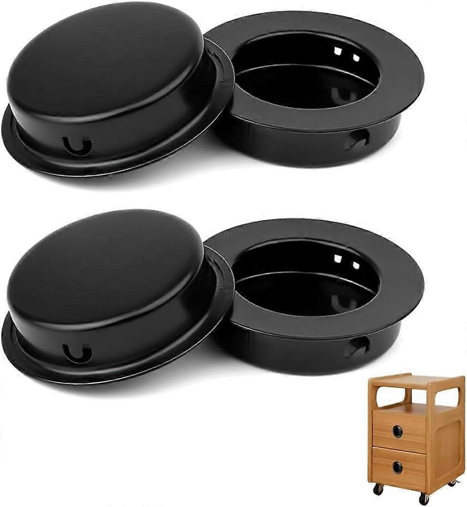 4pcs Recessed Circular Handles, Concealed Pull Handles,Recessed Handle