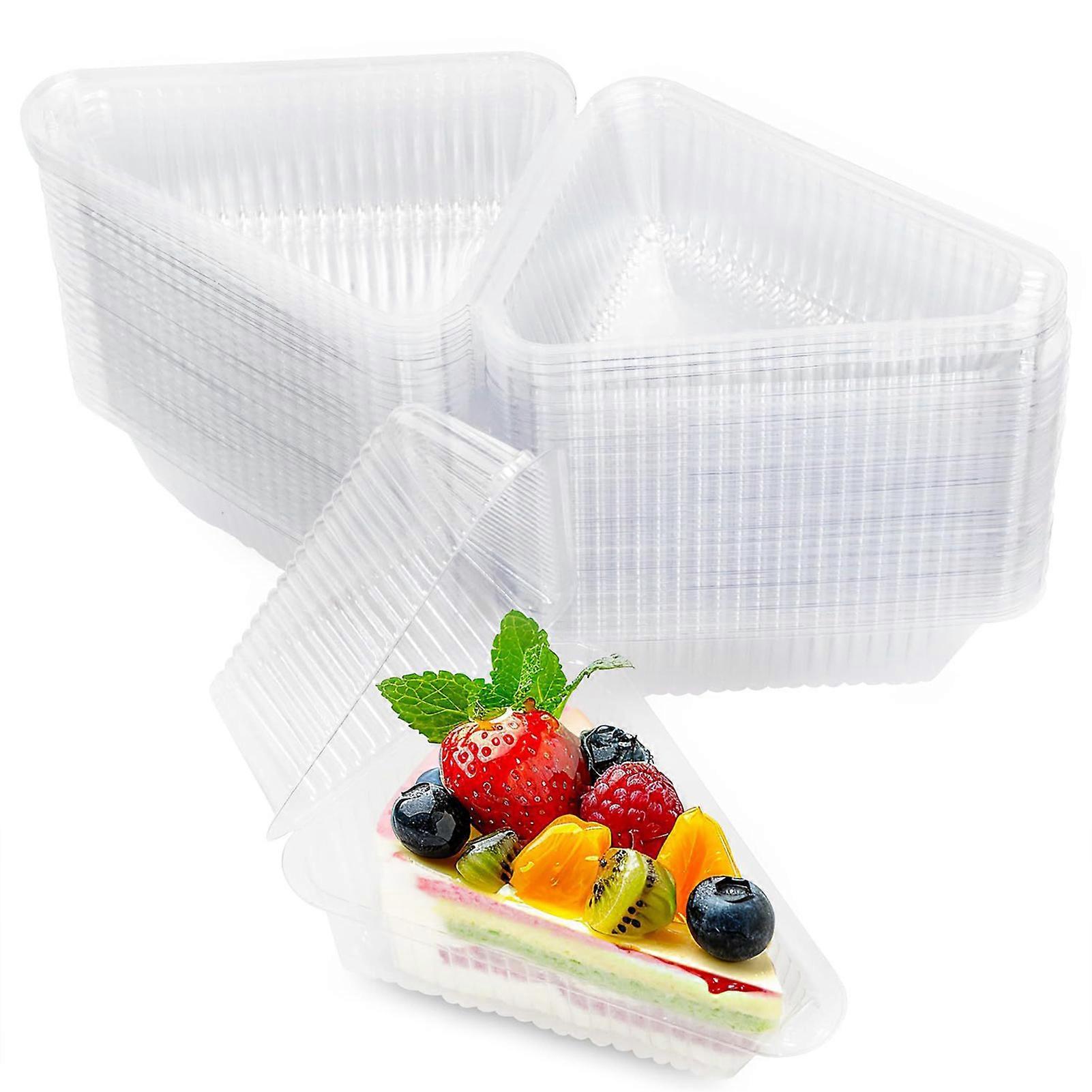 Triangle Cake Slice Box Food Grade PET Disposable Baking Packaging Container