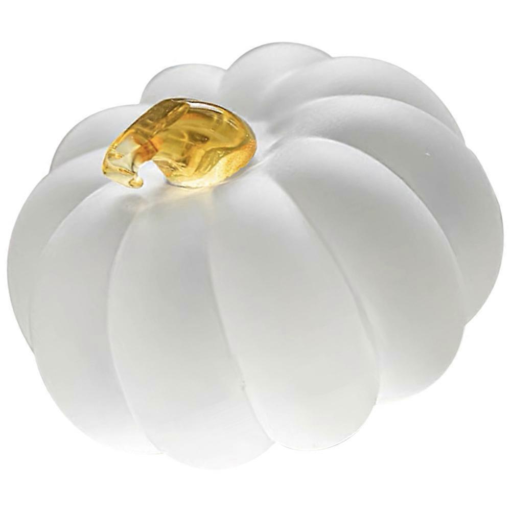 Crystal Glass Paperweight for Calligraphy Practice 2Pcs with White Pumpkin Design