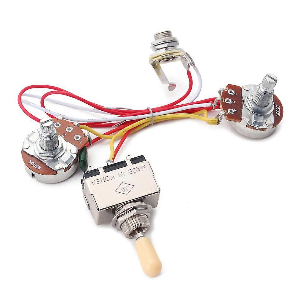 2Pcs Guitar Wiring Harness with Toggle Switch for Volume and Tone