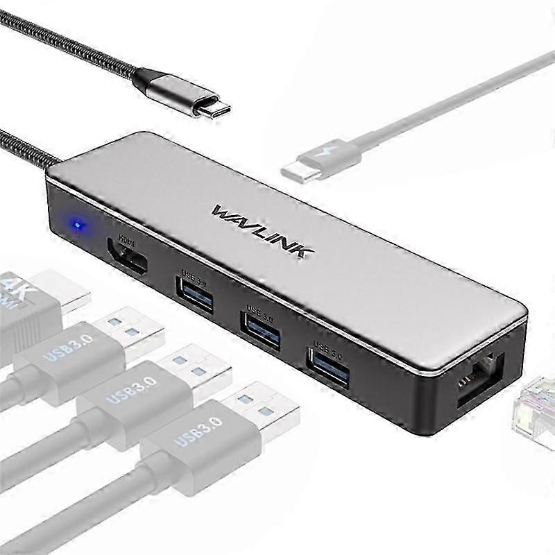 6-in-1 Thunderbolt 3 hub adapter for USB-C and 4K displays
