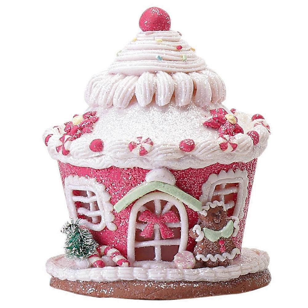 LED Christmas Gingerbread House Light Up House Gingerbread Decor,B