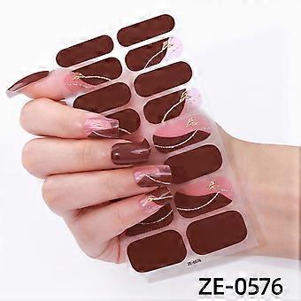 Neue nagel aufkleber heißer gold zwiebel pulver flash Französisch nagel aufkleber schmetterling blume einfache nagel aufkleber ZE-0576 bare stück + nagel datei