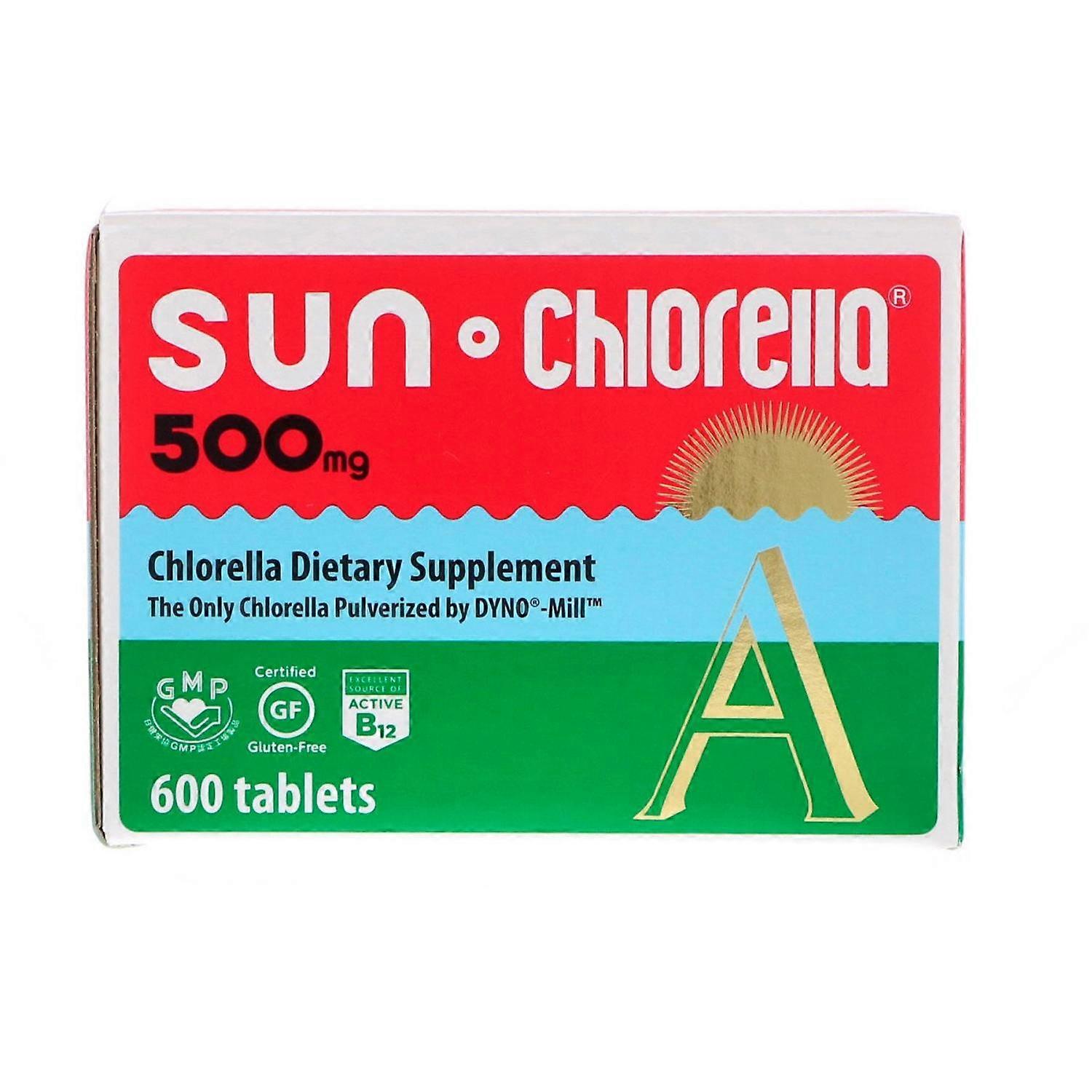 Sun Chlorella, Sun Chlorella A, 500 mg, 600 Tablets