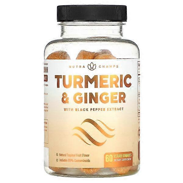 NutraChamps, Turmeric & Ginger with Black Pepper Extract, 60 Vegan Gummies
