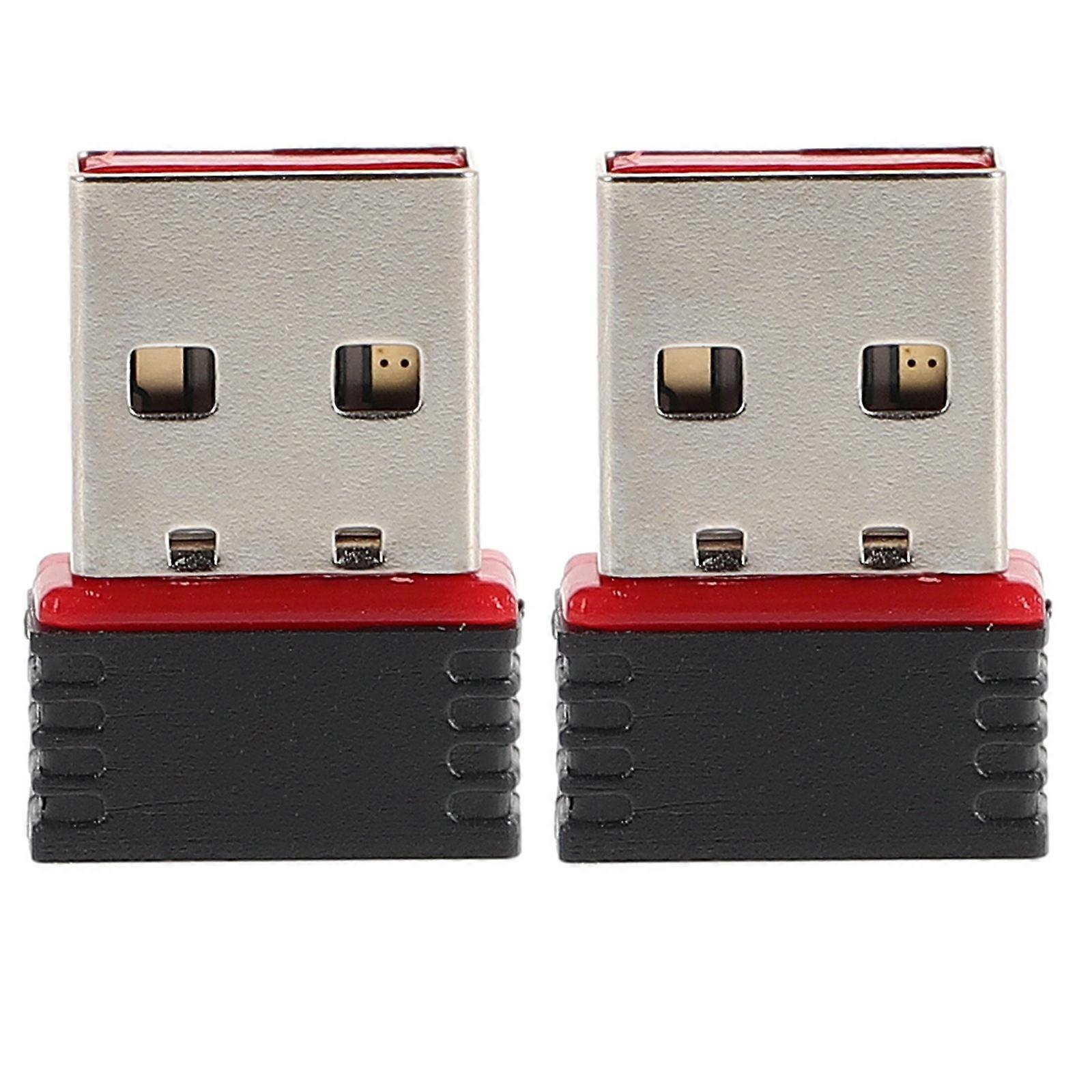 Wireless USB WiFi Network Adapter for Computers 2Pcs Compatible USB Receiver