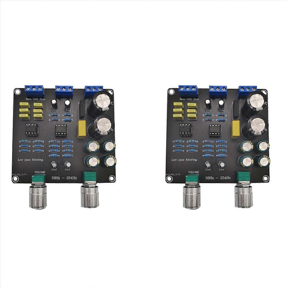 2X 59Hz-234Hz Low-Pass Filter Super Crossover Board AC9V-12V Dual NE5532 Crossover Point Continuousl
