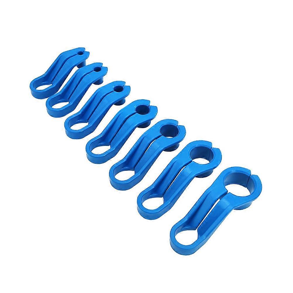 Quick Disconnect Tool 7Pcs Versatile Automotive Fuel Line Removal Set For DIY Enthusiasts With Durable ABS Material In Blue