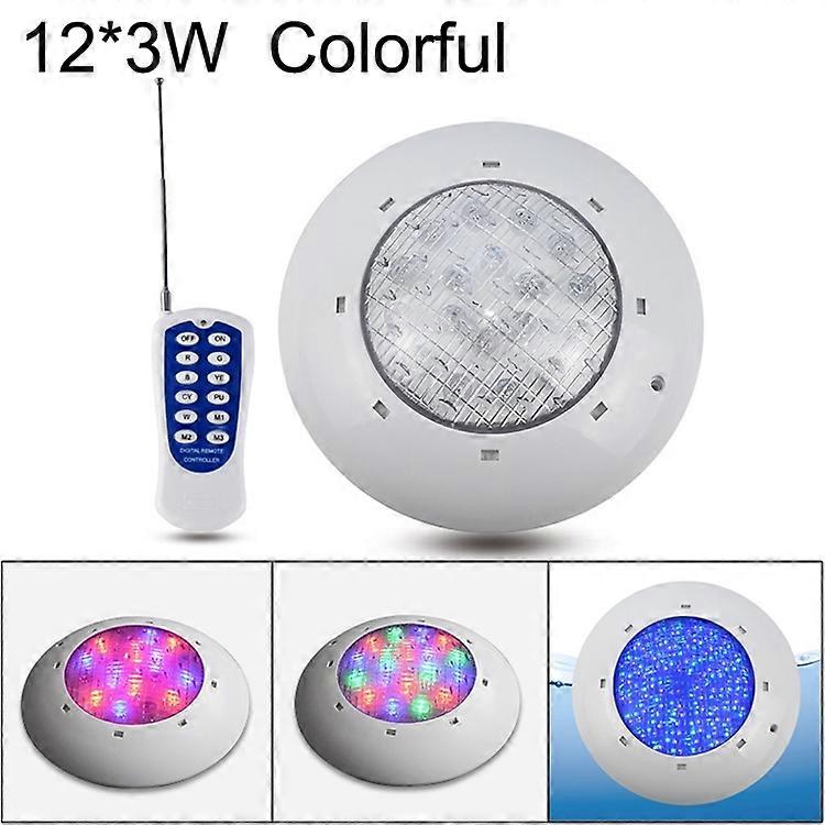 ABS Plastic Swimming Pool Wall Lamp Underwater Light 12x3W