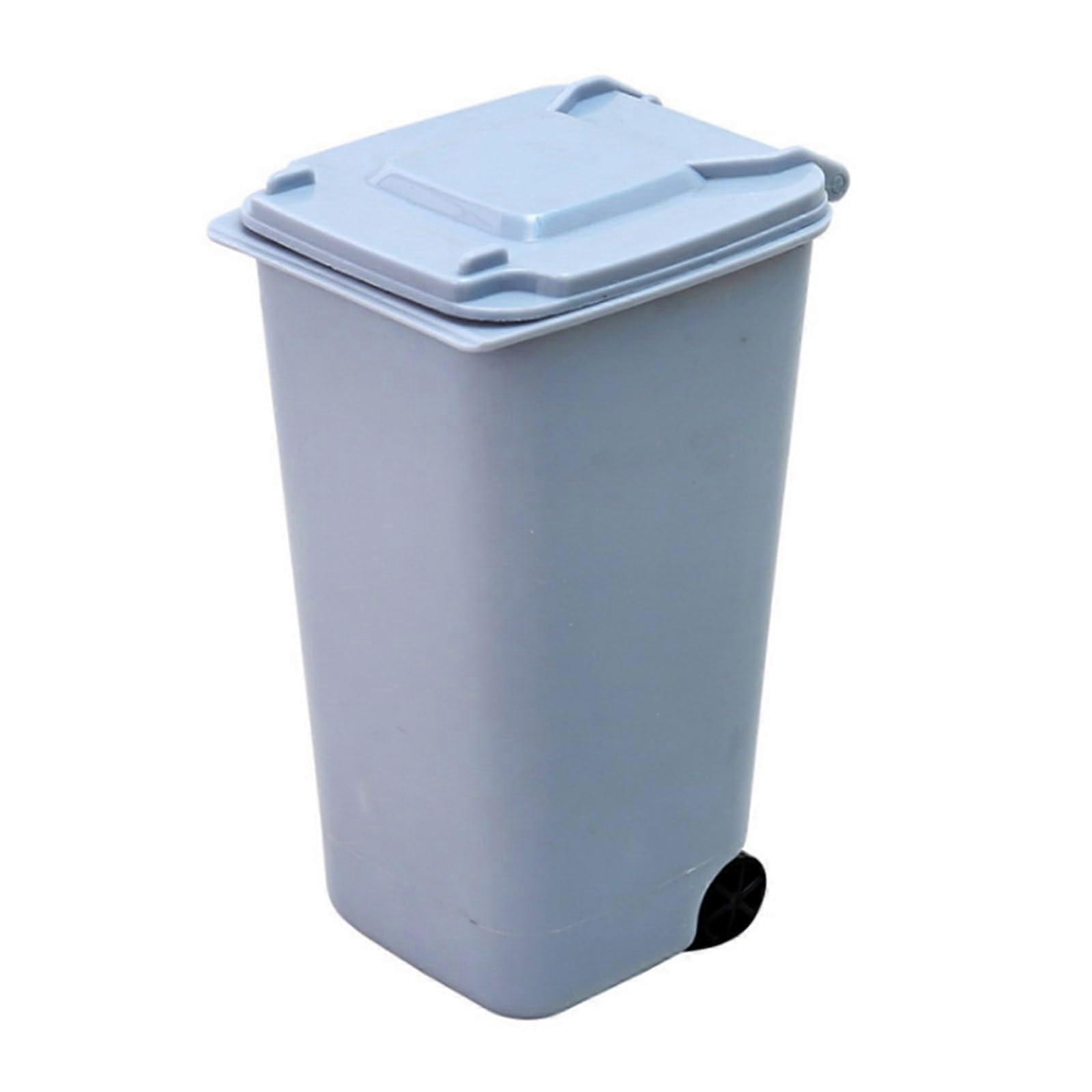 Desktop Mini Trash Can 10Piece Pack Blue Small Decorative Desk Rubbish Bin