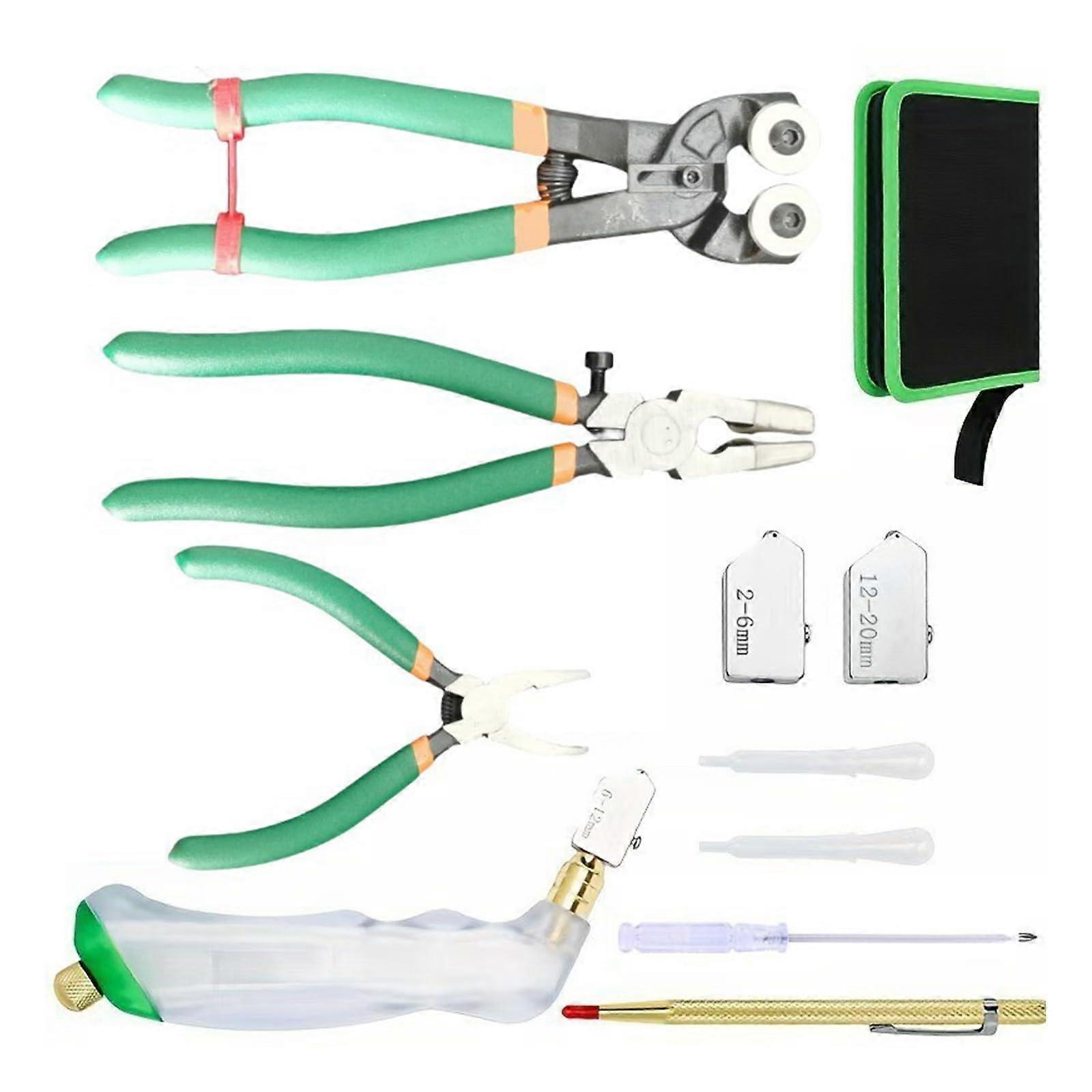 Glass and Pliers Set Precision Cutting and Pressing Tool for Glass Ceramic Metal WearResistant Kit