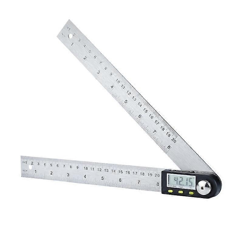 Stainless Steel Ruler with LCD Display Angle Protractor