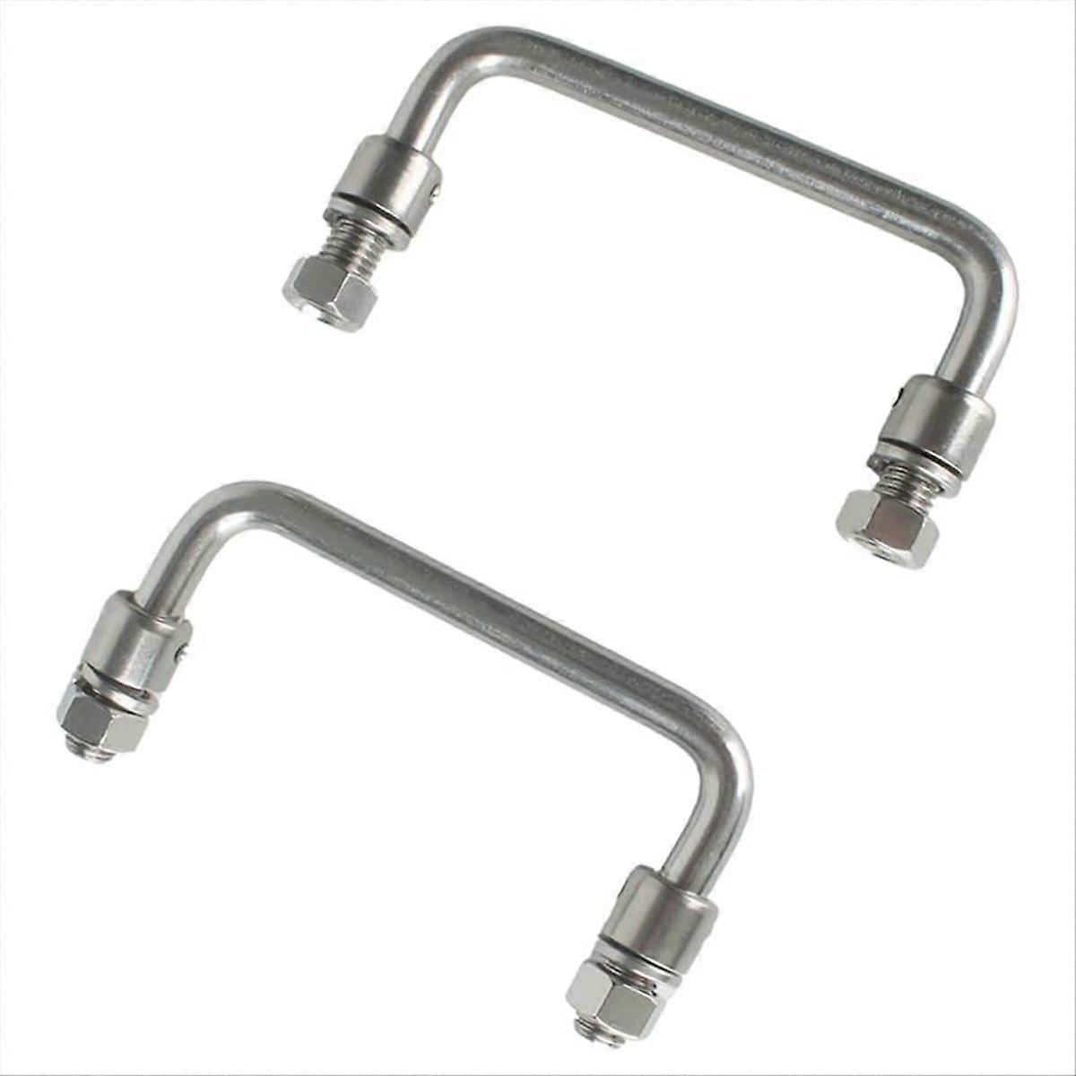 304ステンレス鋼折りたたみハンドル90度2パック穴センター4.72in