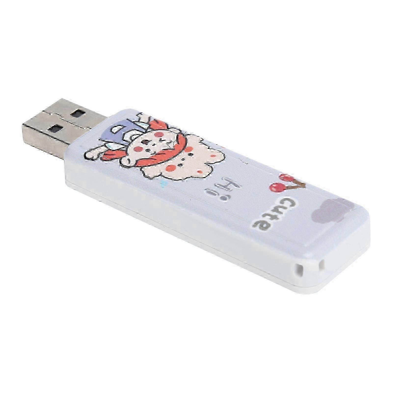 U Disk PushPull USB2.0 Memory Car Flash Drive Gift Computer Accessories Rabbit Girl Pattern(128GB ) YEMMA