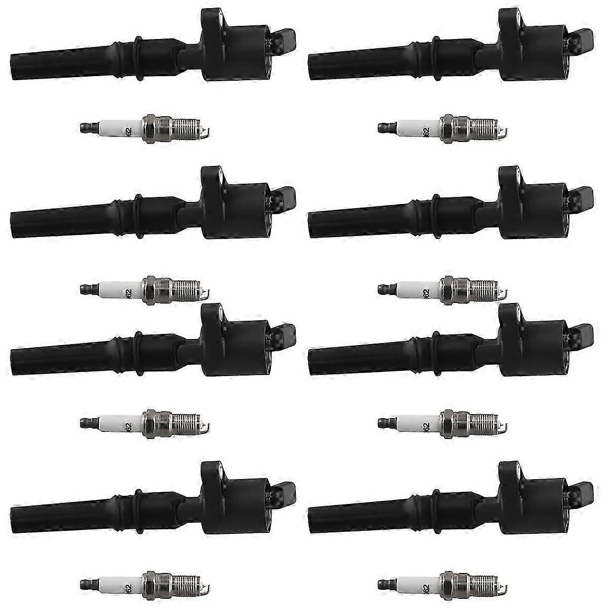 8 Ignition Coil + Spark Plug Fit for Navigator 4.6L DG508