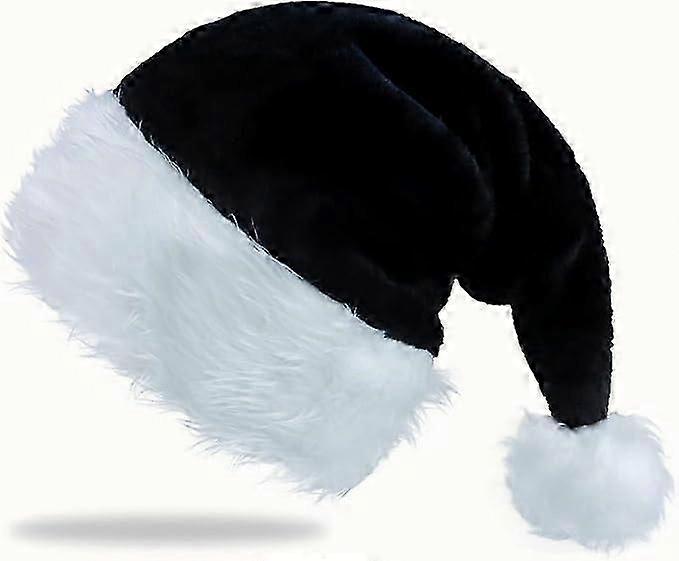 Pluszowe czapki Świętego Mikołaja Aksamitna świąteczna czapka Zagęścić pluszową świąteczną czapkę świąteczną z podszewką Noworoczna impreza świąteczna dla dorosłych i dzieci