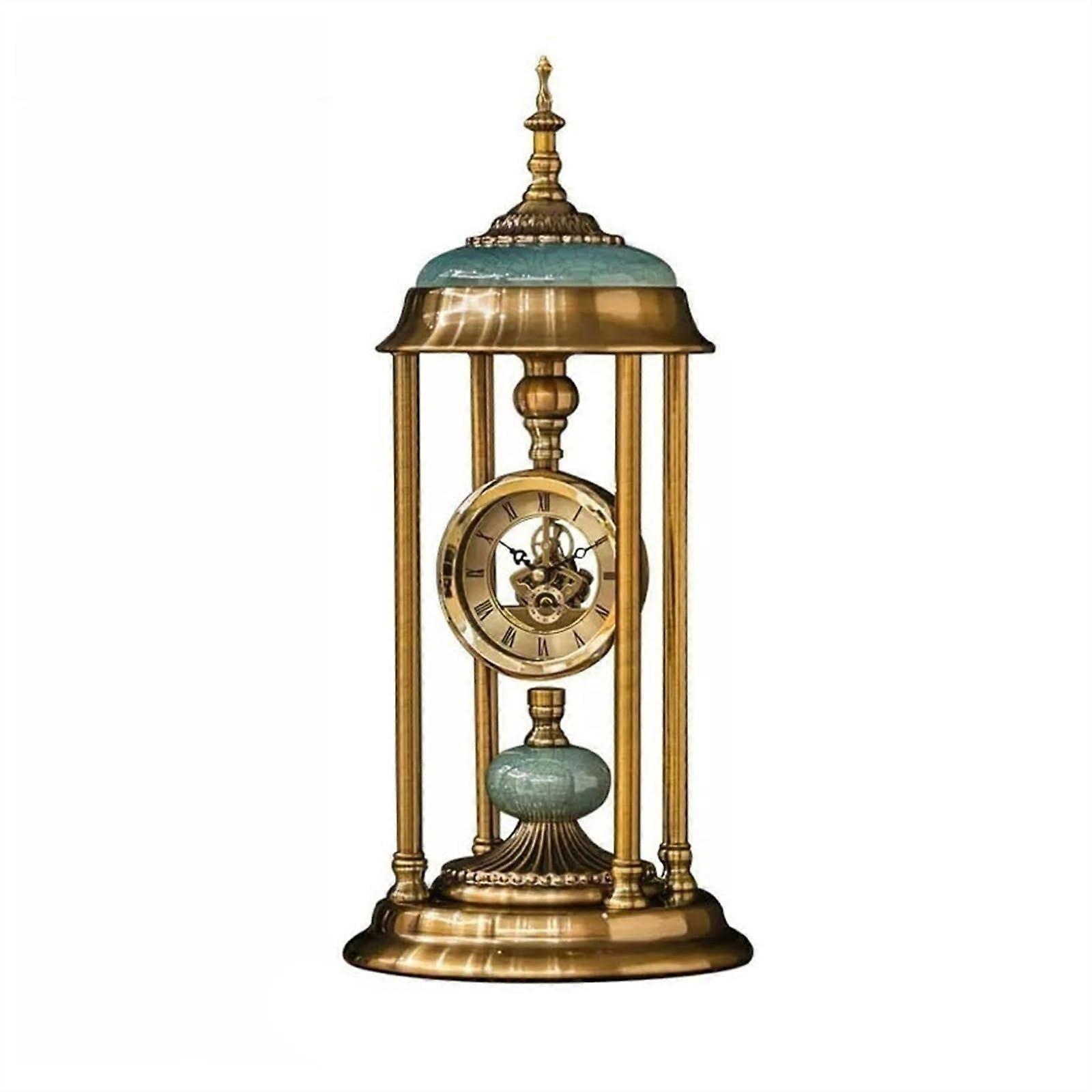 Desk Clock European Table Clock, Interior Decoration Desk Clock, Desktop Mute Clock, Fireplace Decoration Clock