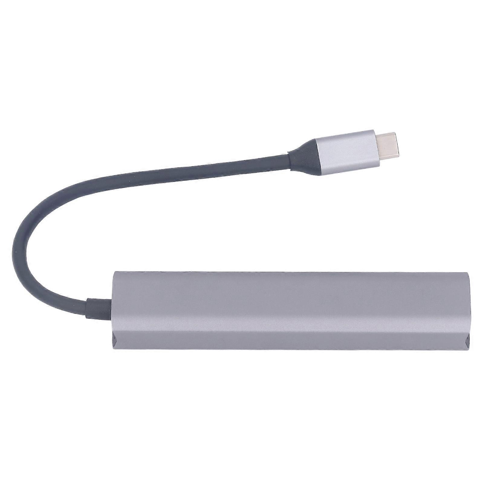 5 in 1 Type C Hub Adapter USB and 4K HD Multimedia Interface Splitter Portable Expander Compatible with Laptop Display