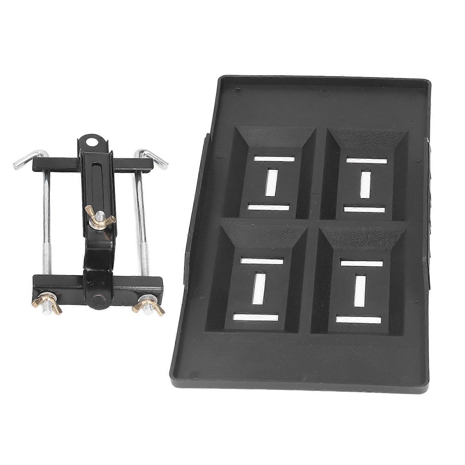 Car Battery Hold Down Tray Bracket Kit Height Adjustable Black Sturdy Steady Universal